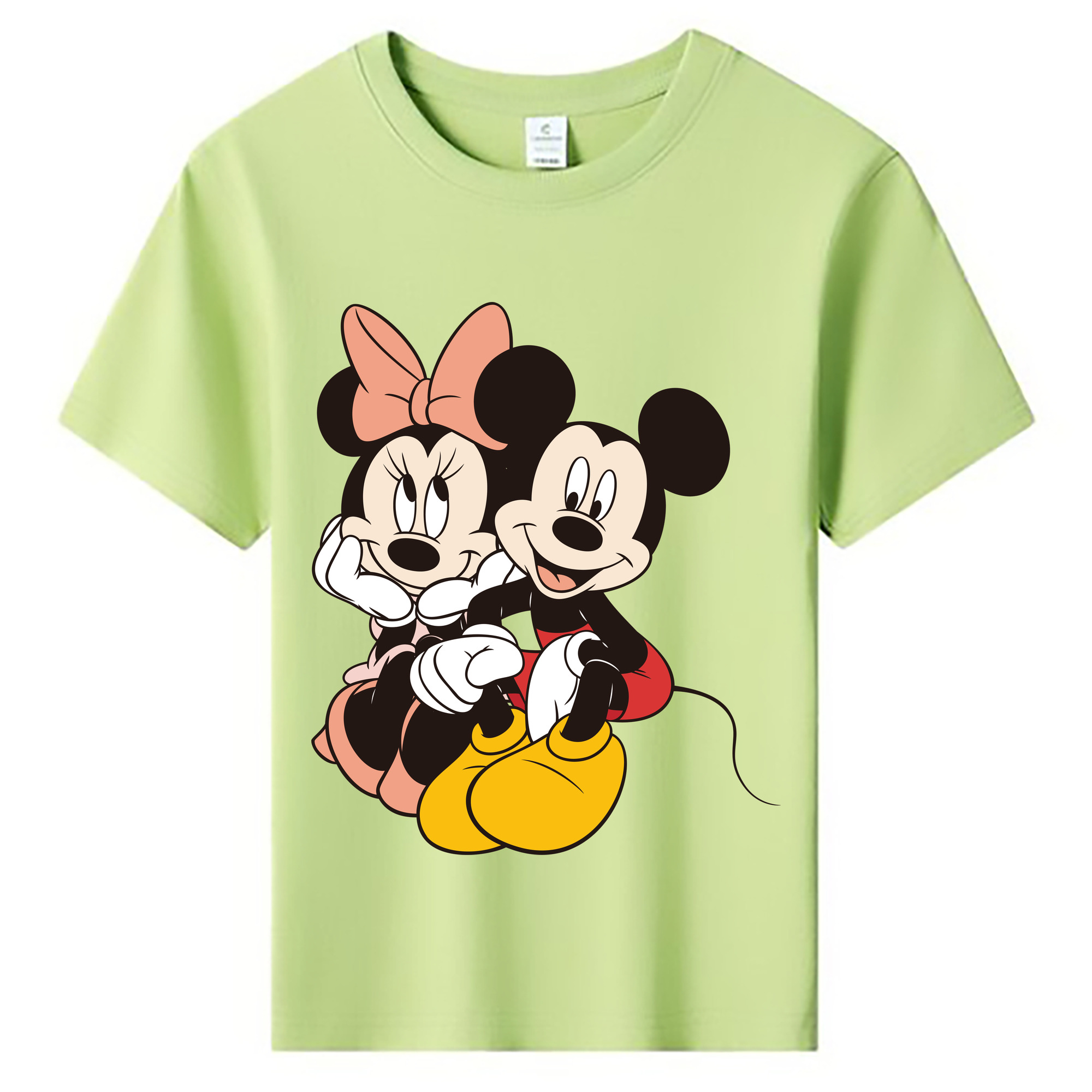 ミッキーマウス Mickey Mouse 綿100％キッズTシャツ（フロントプリント）